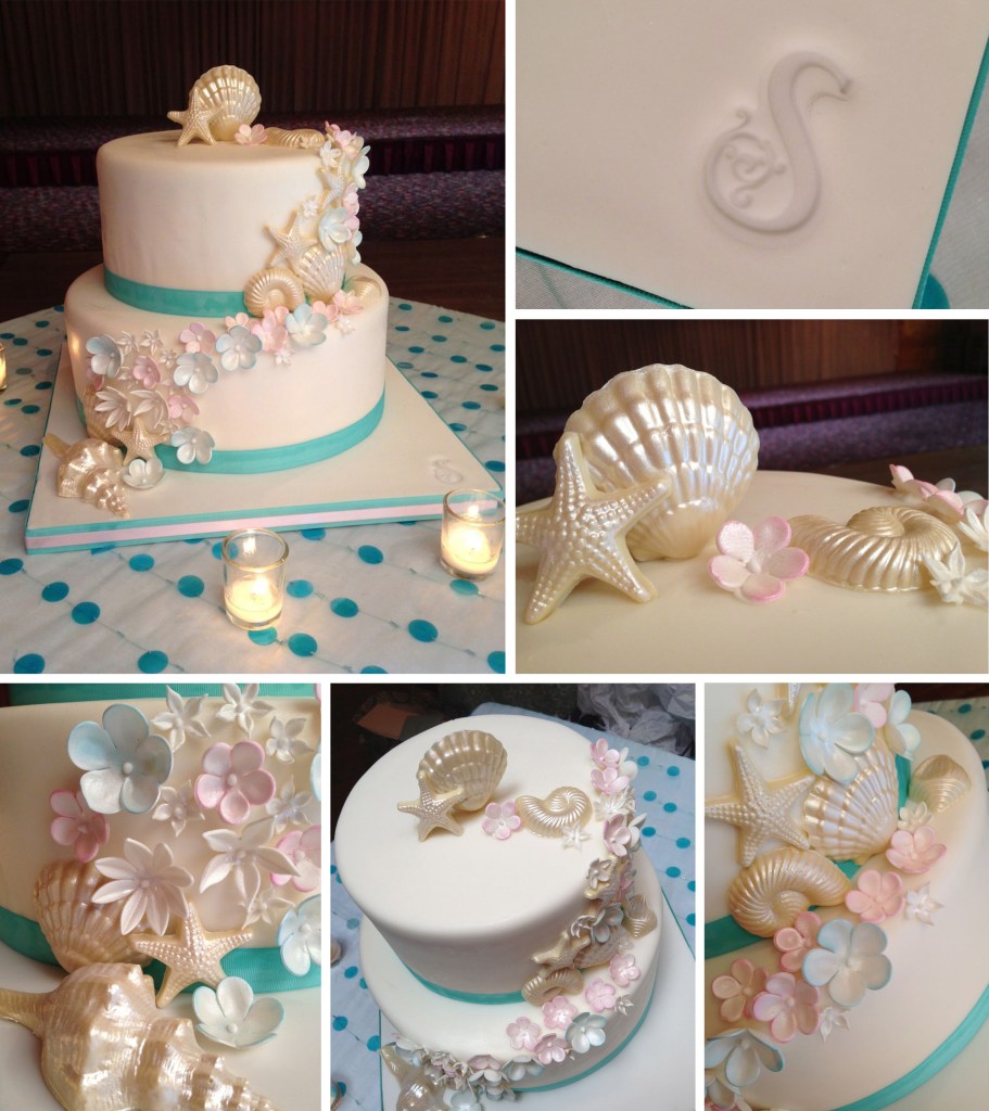 Elizabeth's beautiful creation!  It was chic, beautiful and executed so neatly!  the colors were perfect and the guests' said it was delicious.  Please visit Elizabeth's bakery by clicking on the photo.  If you are ever in need of a delicious specialty cake for any event in the Southern NH and Boston area - I highly recommend this bakery.  SHe is a delightful woman and has a passion for what she does.  Again, thank you Elizabeth for making Steff's day so special!