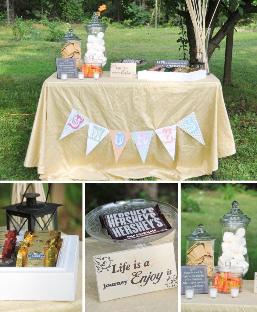 Here is the S'Mores bar, of course you can't go camping without a campfire and S'mores!