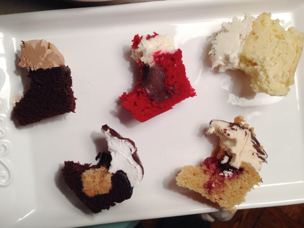 Yes - I cut each of those cupcakes in half and took a bite of each. (Sometimes writing a blog is such hard work!)