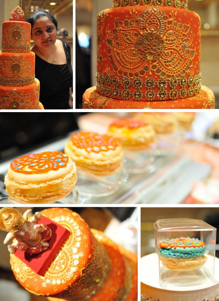 One of my favorite cake designers in NYC, Sandy Patangay is owner and designer of Crème Delicious.  She took her love of Henna and cake design and made a company out of it.  Her designs are intricate, clean and beautiful.  Visit her Facebook and website for more information.