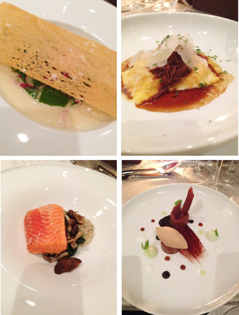 Dinner was delicious!  All of the plates were beautiful presented and the waiters and their table service was elegant and accommodating. (And well dressed!)  