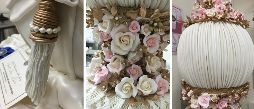 The details were well executed and defined. I also loved the soft pinks she used for her roses. (And the tassels moved!)