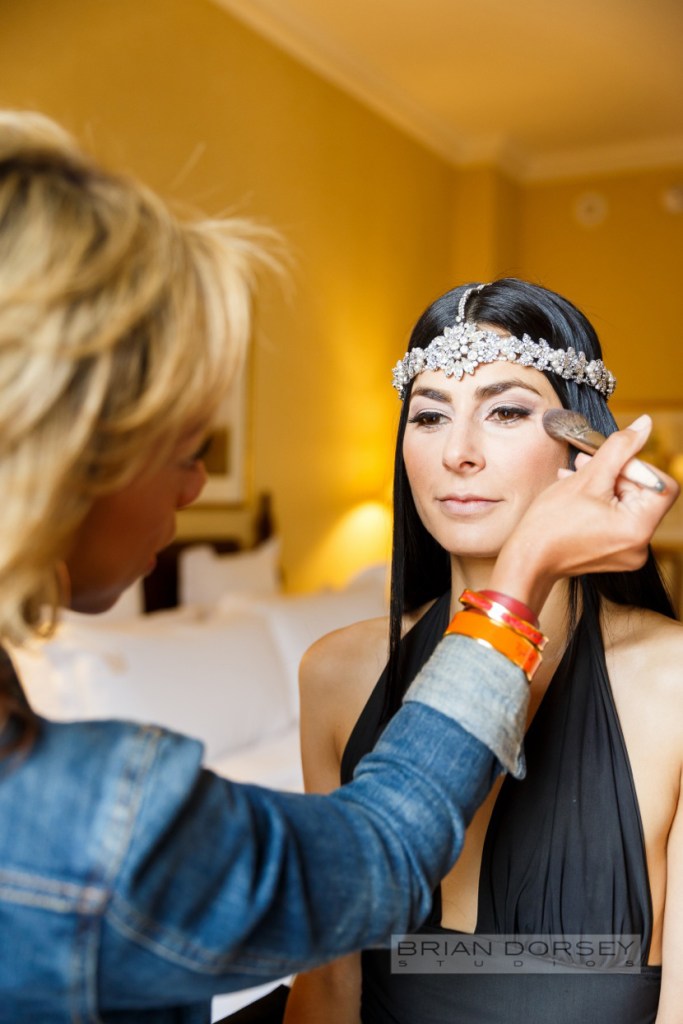 Here is Elyse getting her makeup done by my dear friend Tara Dominguez.